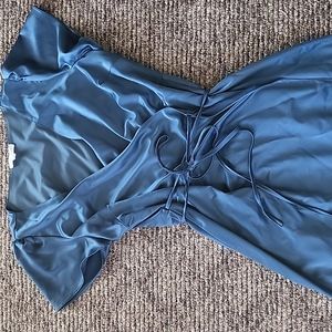 Baltic Born Krystal Satin Wrap Gown